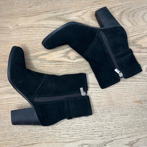 Kookaburra by UGG Samiah Mid Block Heel Suede Ankle Boots Black Women’s 8 - Picture 8 of 12